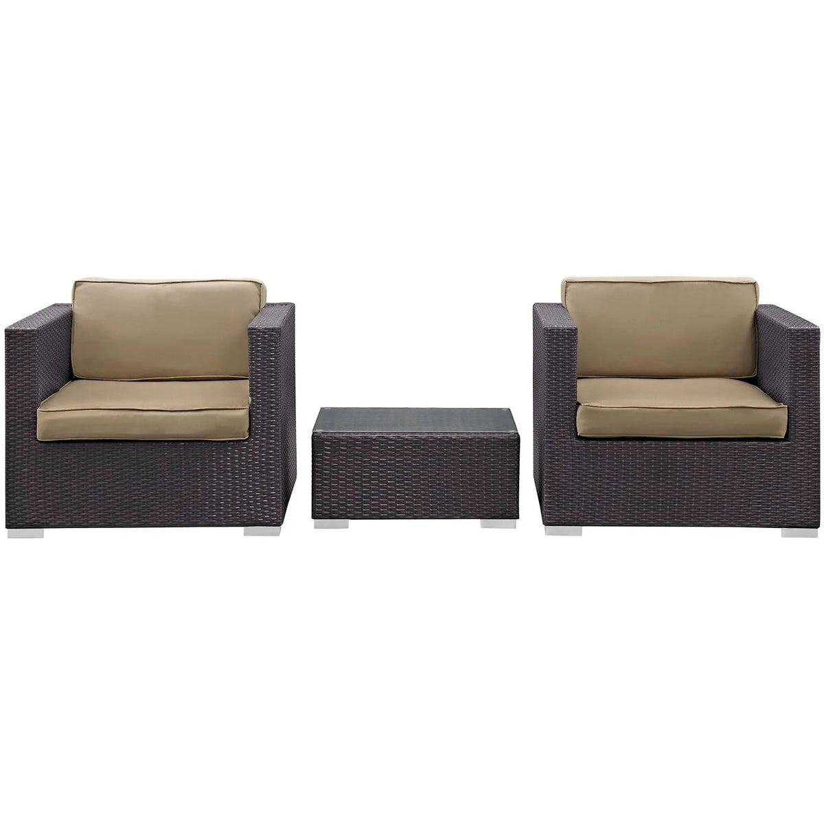 Burrow 3 Piece Outdoor Patio Sofa Set by Modway by HouseOfZazla