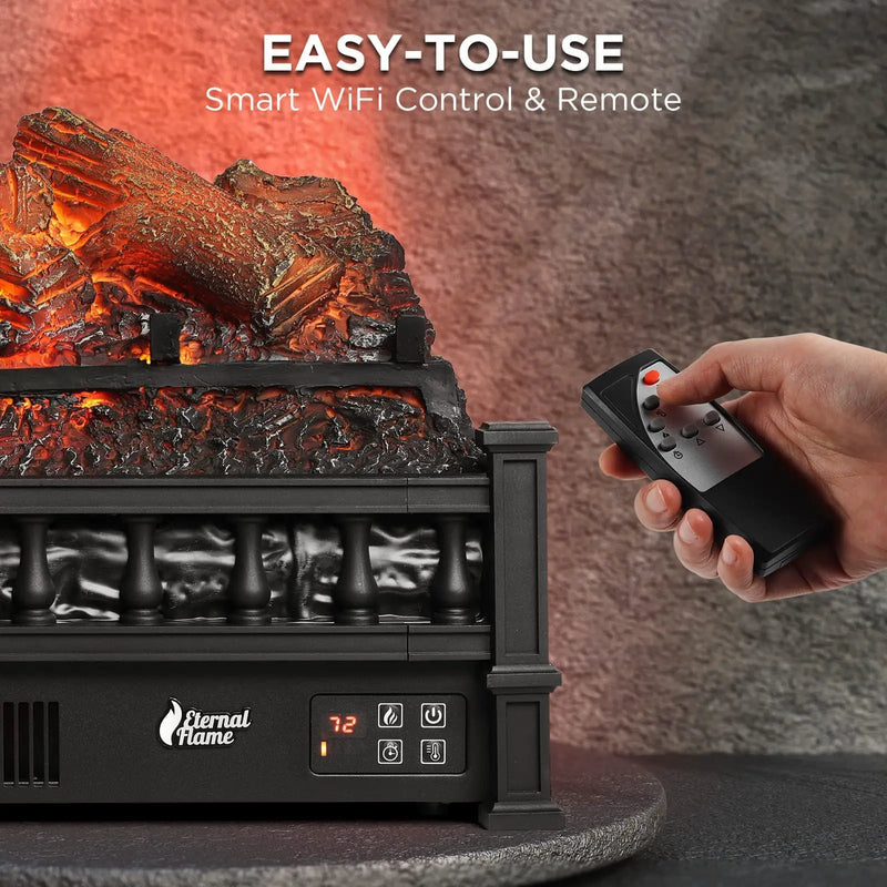 (Open) Eternal Flame EF23-LG Electric Fireplace Logs by TURBRO