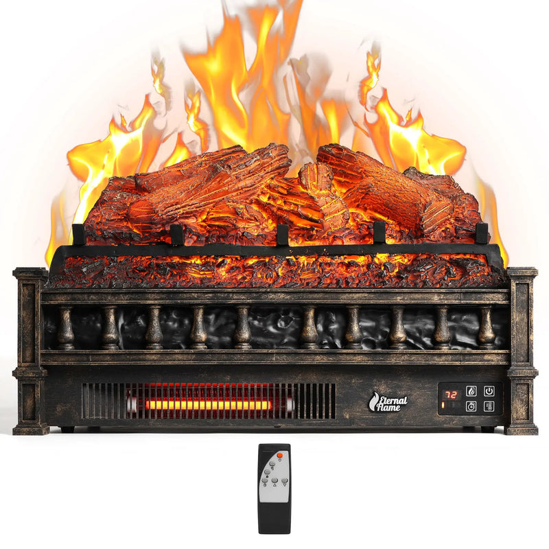 (Open) Eternal Flame EF23-LG Electric Fireplace Logs by TURBRO