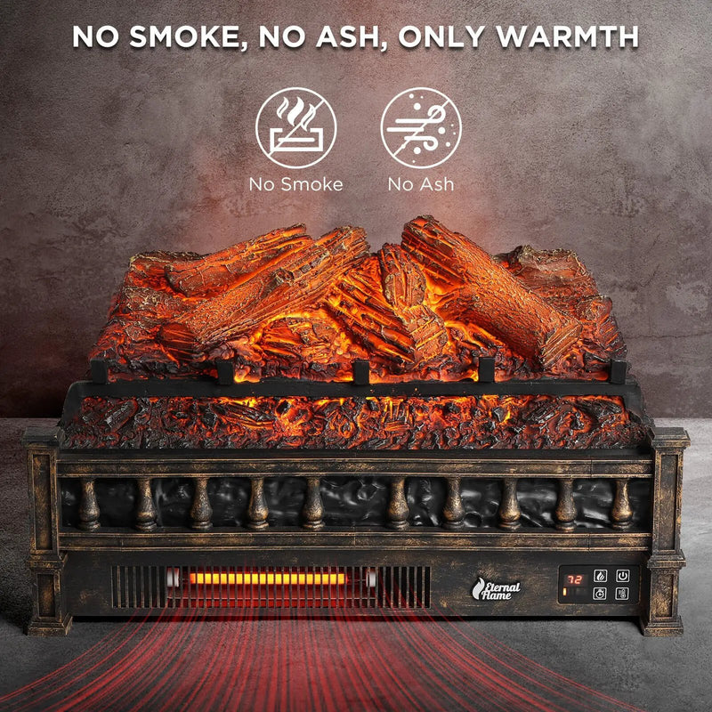 (Open) Eternal Flame EF23-LG Electric Fireplace Logs by TURBRO