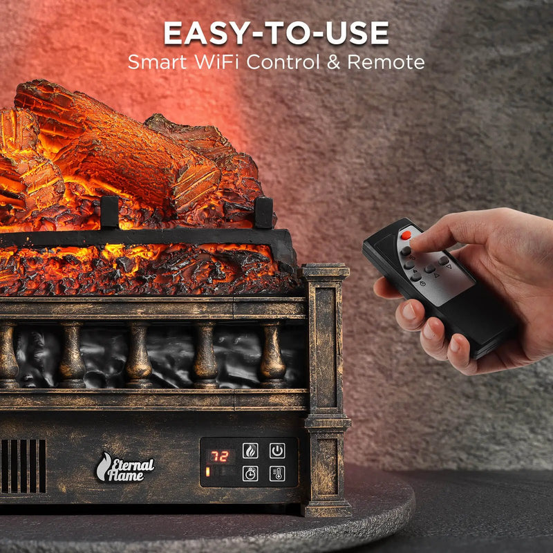 (Open) Eternal Flame EF23-LG Electric Fireplace Logs by TURBRO
