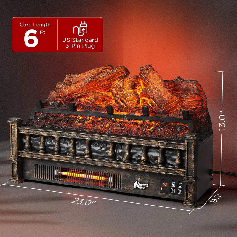 (Open) Eternal Flame EF23-LG Electric Fireplace Logs by TURBRO