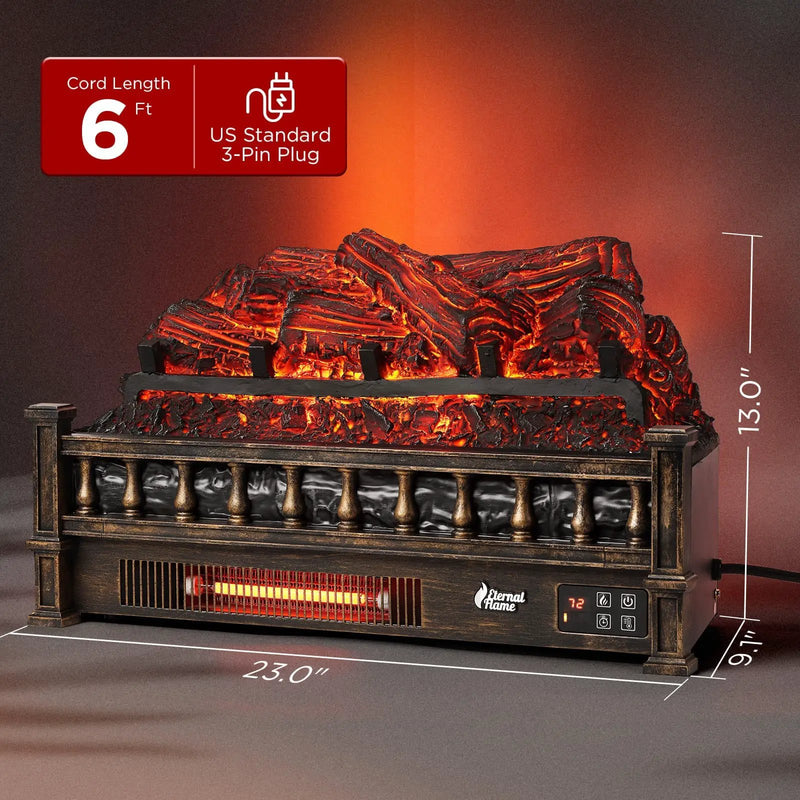 Eternal Flame EF23-PB Electric Fireplace Logs by TURBRO
