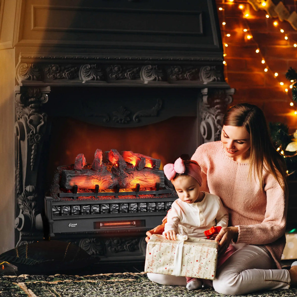 (Open Box) Eternal Flame EF30-PB Electric Fireplace Logs by TURBRO