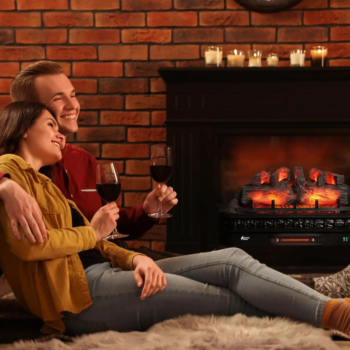 (Open Box) Eternal Flame EF30-PB Electric Fireplace Logs by TURBRO