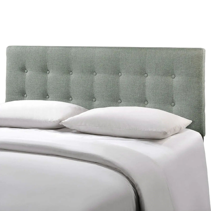 Full size Grey Fabric Button-Tufted Upholstered Headboard by HomePacific