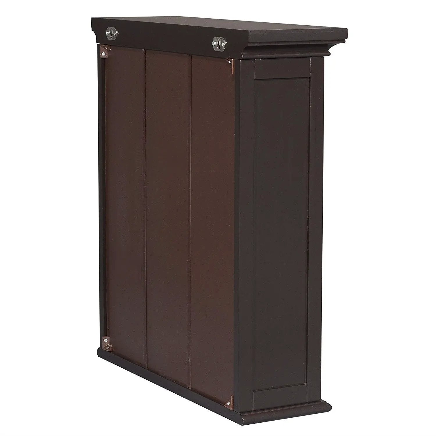 Dark Espresso 2-Door Bathroom Wall Cabinet with Open Shelf by HomePacific