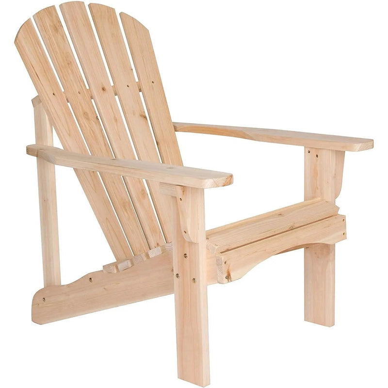 Ergonomic Natural Cedar Wood Adirondack Chair by HomePacific