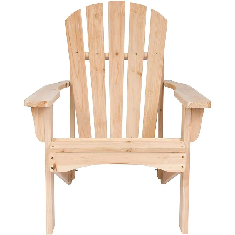 Ergonomic Natural Cedar Wood Adirondack Chair by HomePacific