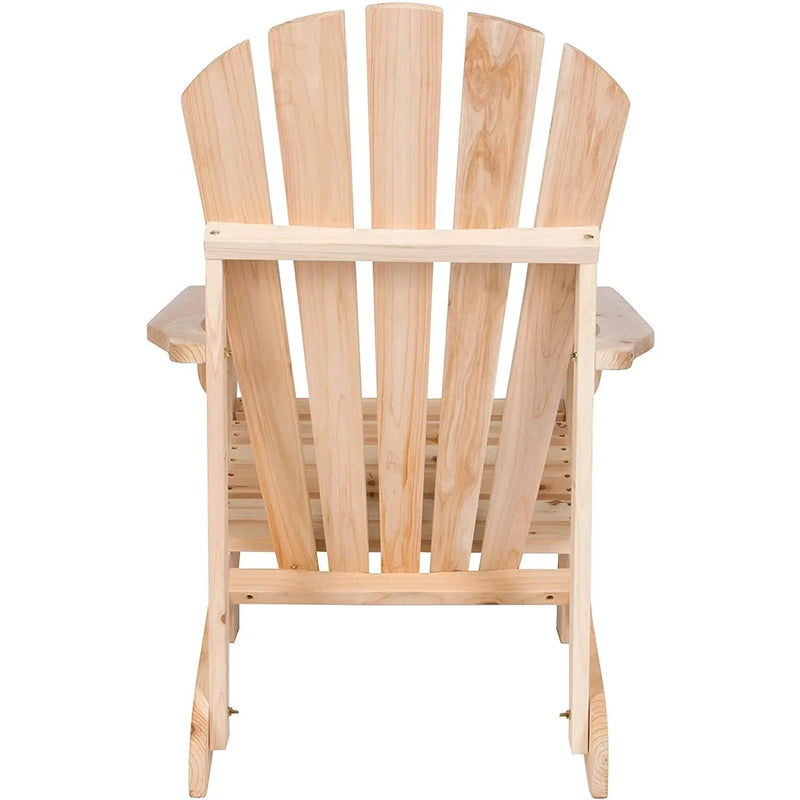 Ergonomic Natural Cedar Wood Adirondack Chair by HomePacific