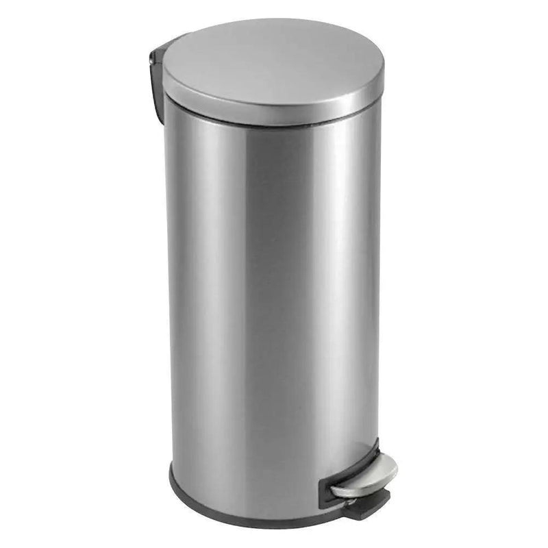 8-Gallon Round Stainless Steel Step Trash Can Kitchen Bathroom Home Office by HomePacific
