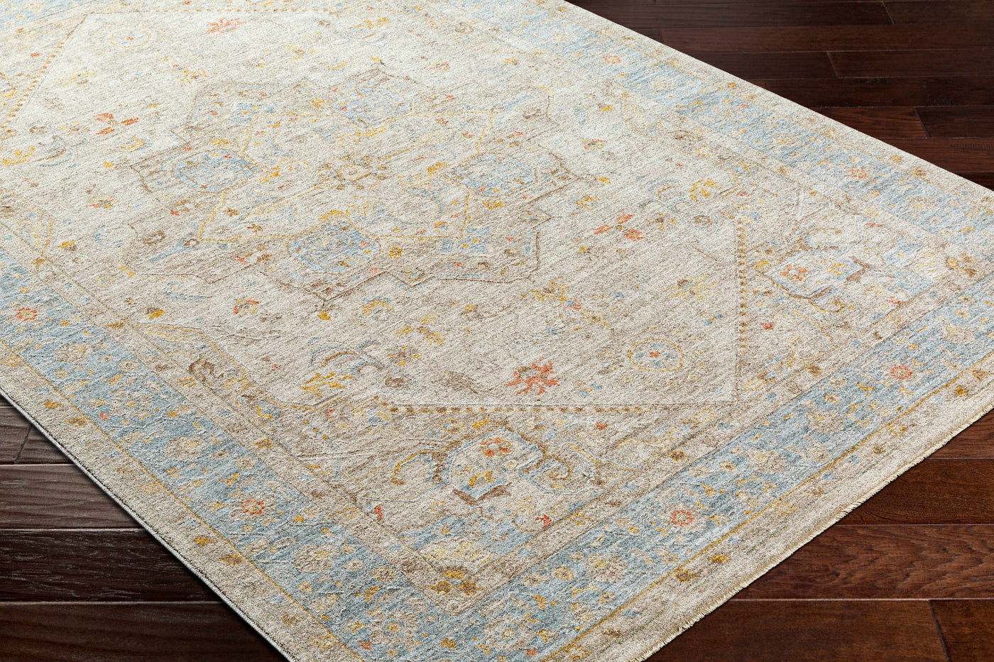 Ehan Cream Thick Luxe Oushak Rug by Boutique Rugs