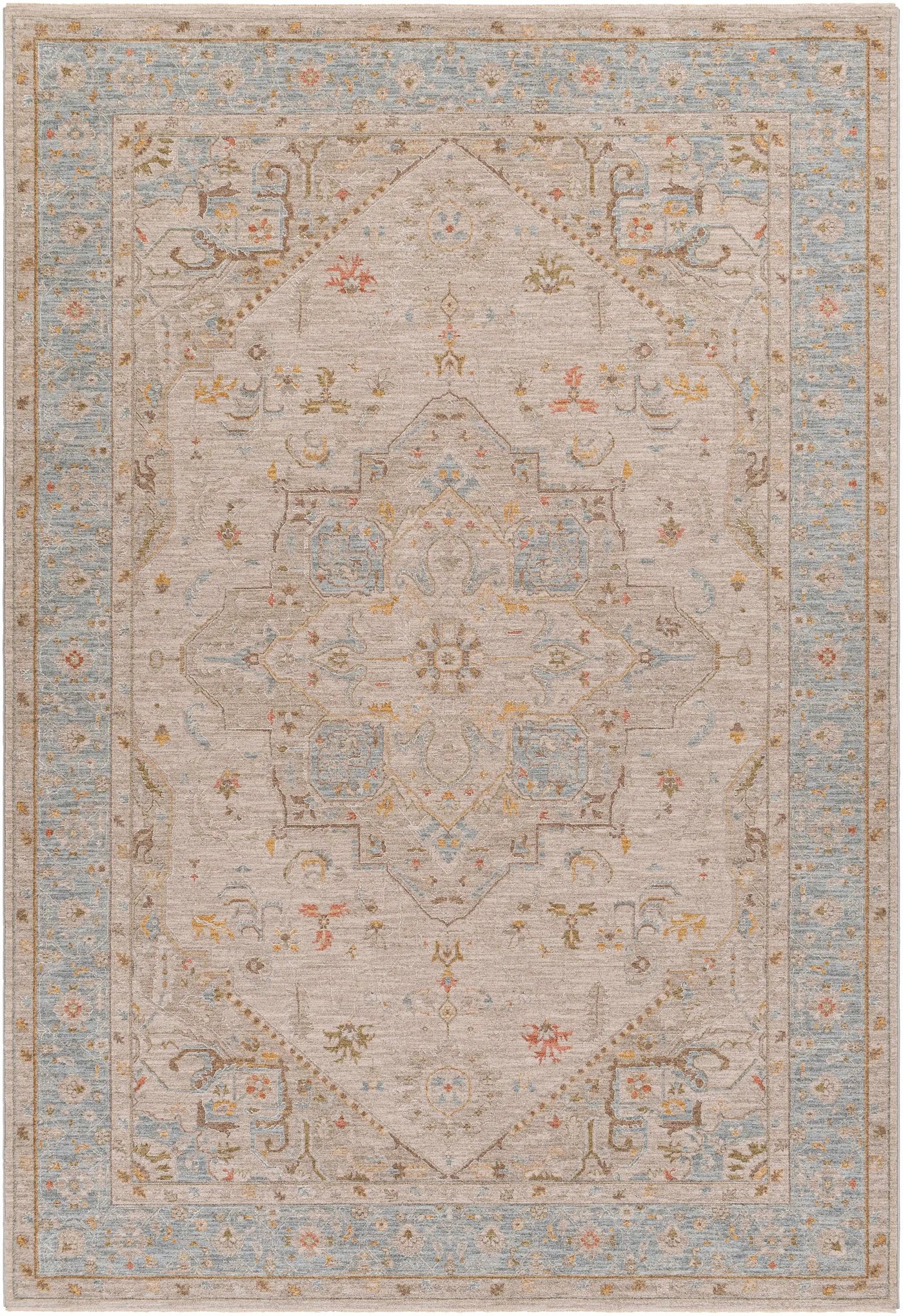Ehan Cream Thick Luxe Oushak Rug by Boutique Rugs