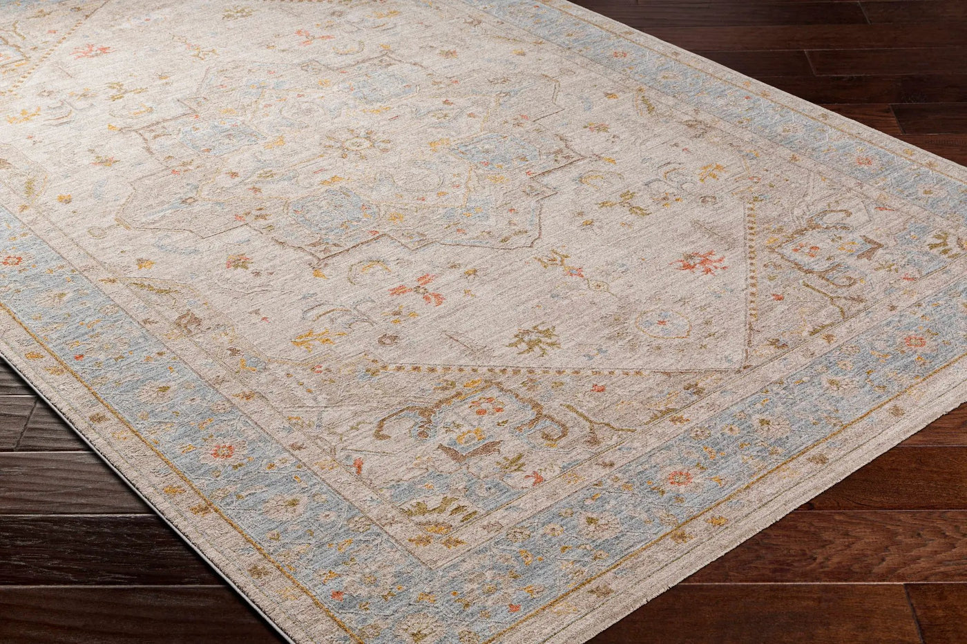 Ehan Cream Thick Luxe Oushak Rug by Boutique Rugs