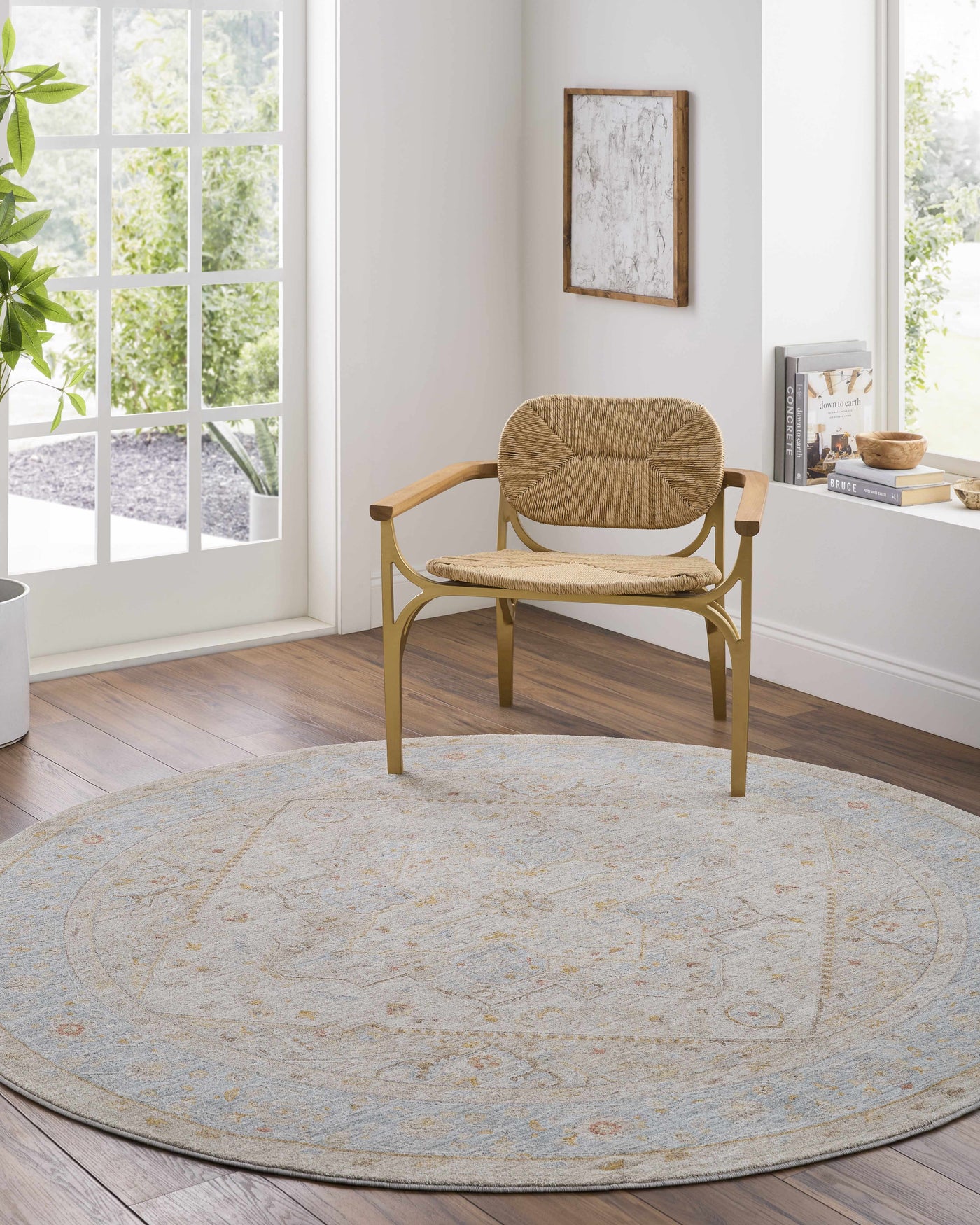 Ehan Cream Thick Luxe Oushak Rug by Boutique Rugs