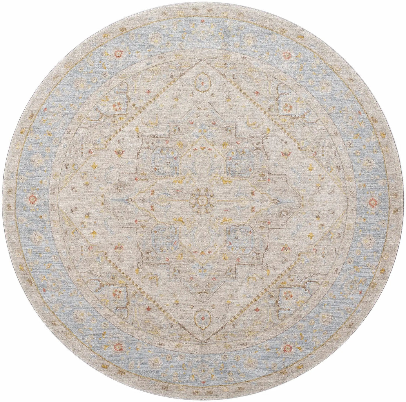 Ehan Cream Thick Luxe Oushak Rug by Boutique Rugs