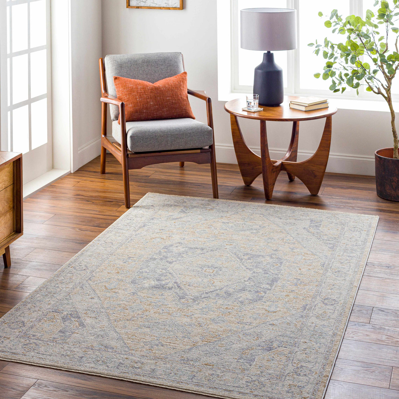 Ehan Cream Thick Luxe Oushak Rug by Boutique Rugs