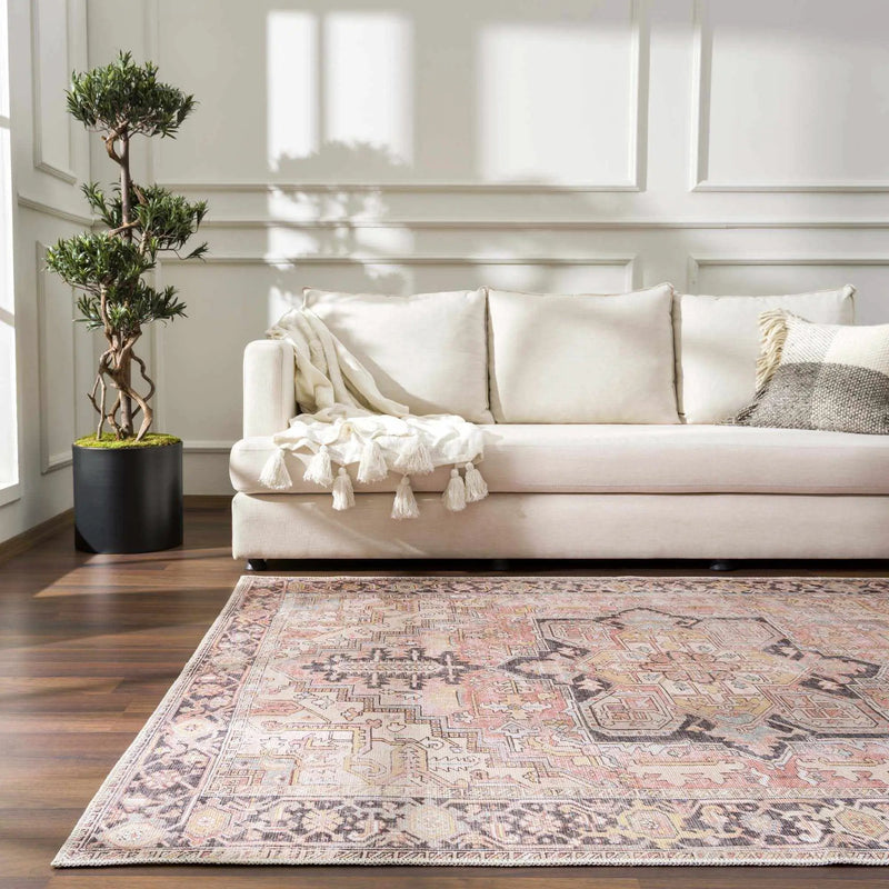 Nadia Dust Pink Area Rug - Clearance by Boutique Rugs