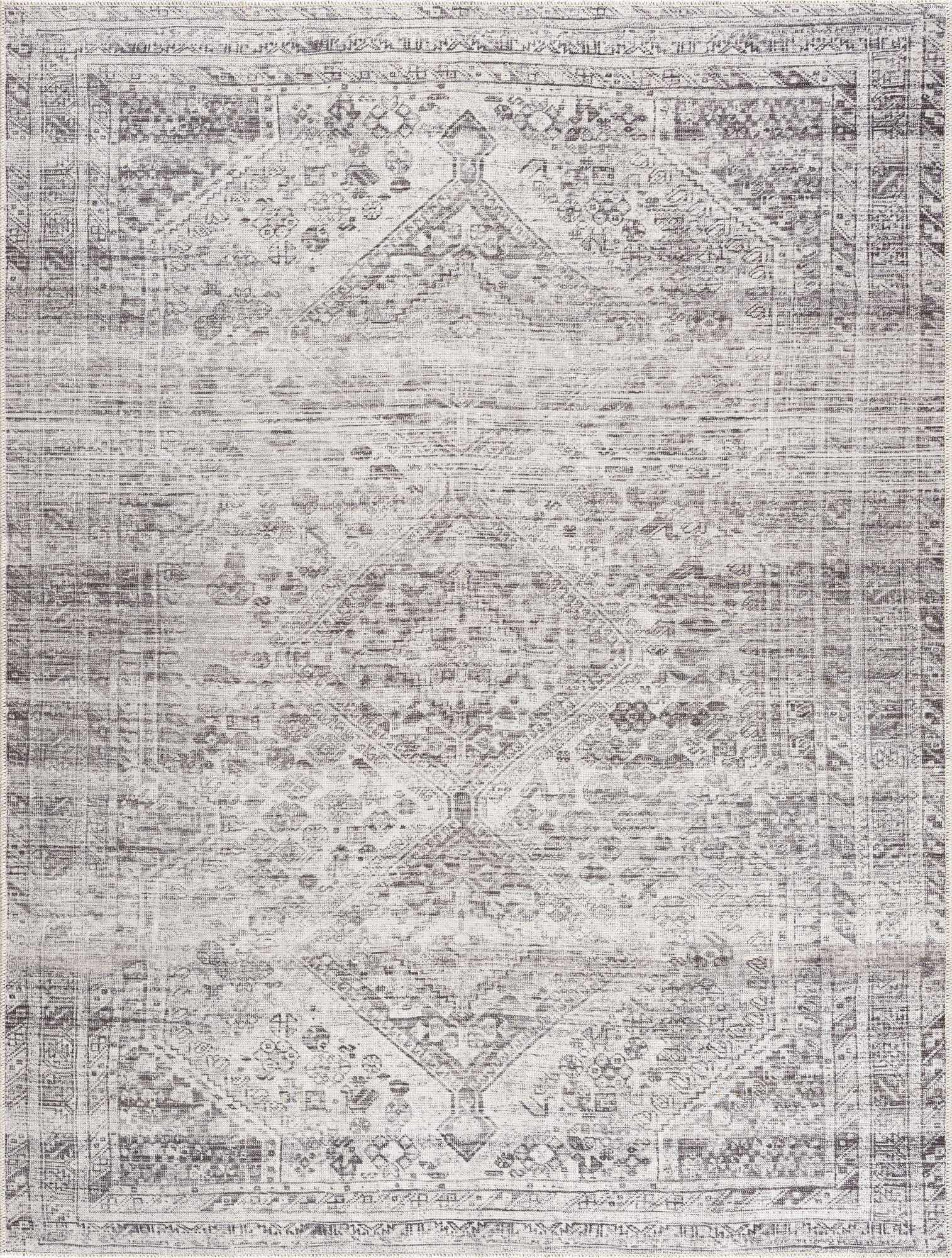 Nadie Blue Gray Medallion Area Rug - Clearance by Boutique Rugs