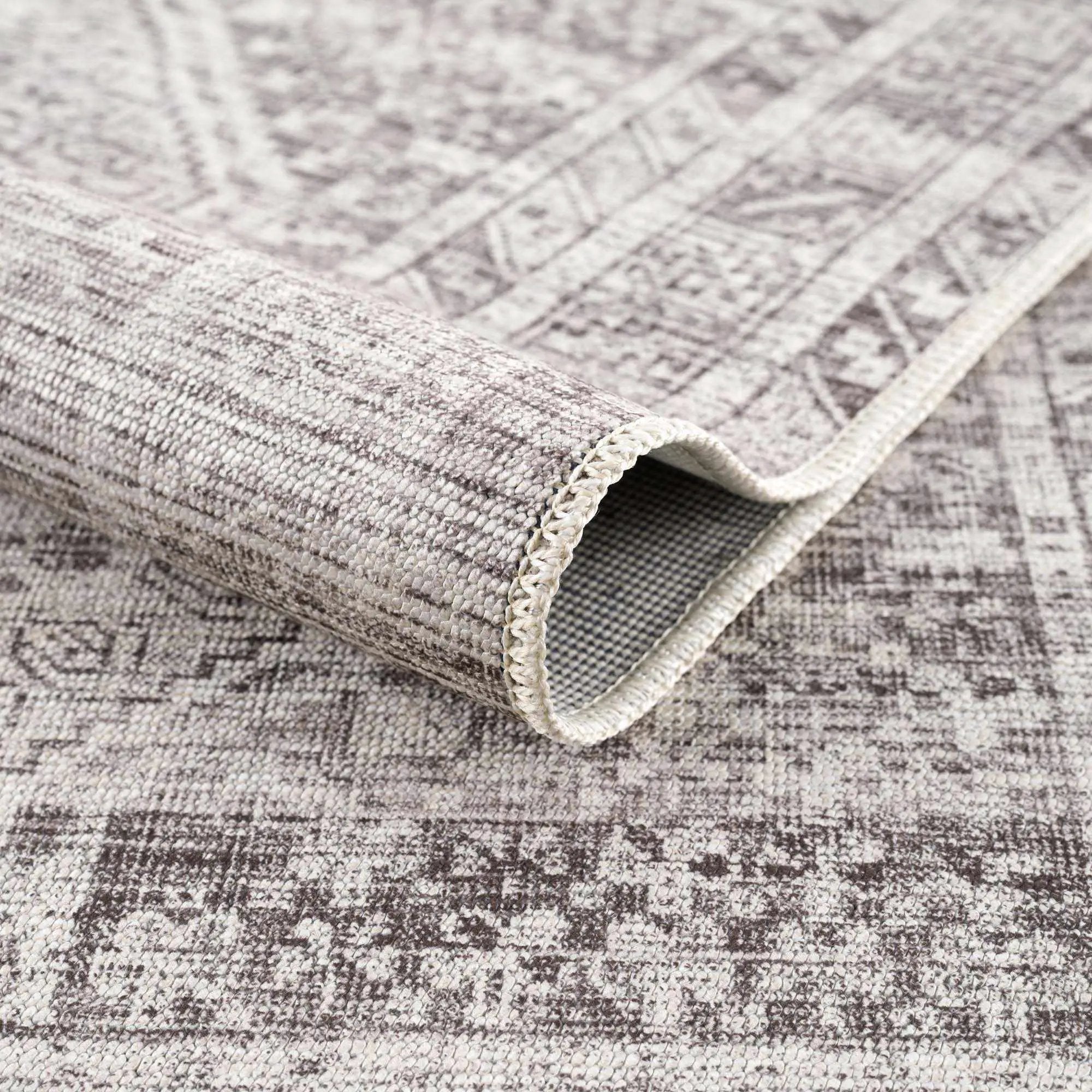 Nadie Blue Gray Medallion Area Rug - Clearance by Boutique Rugs