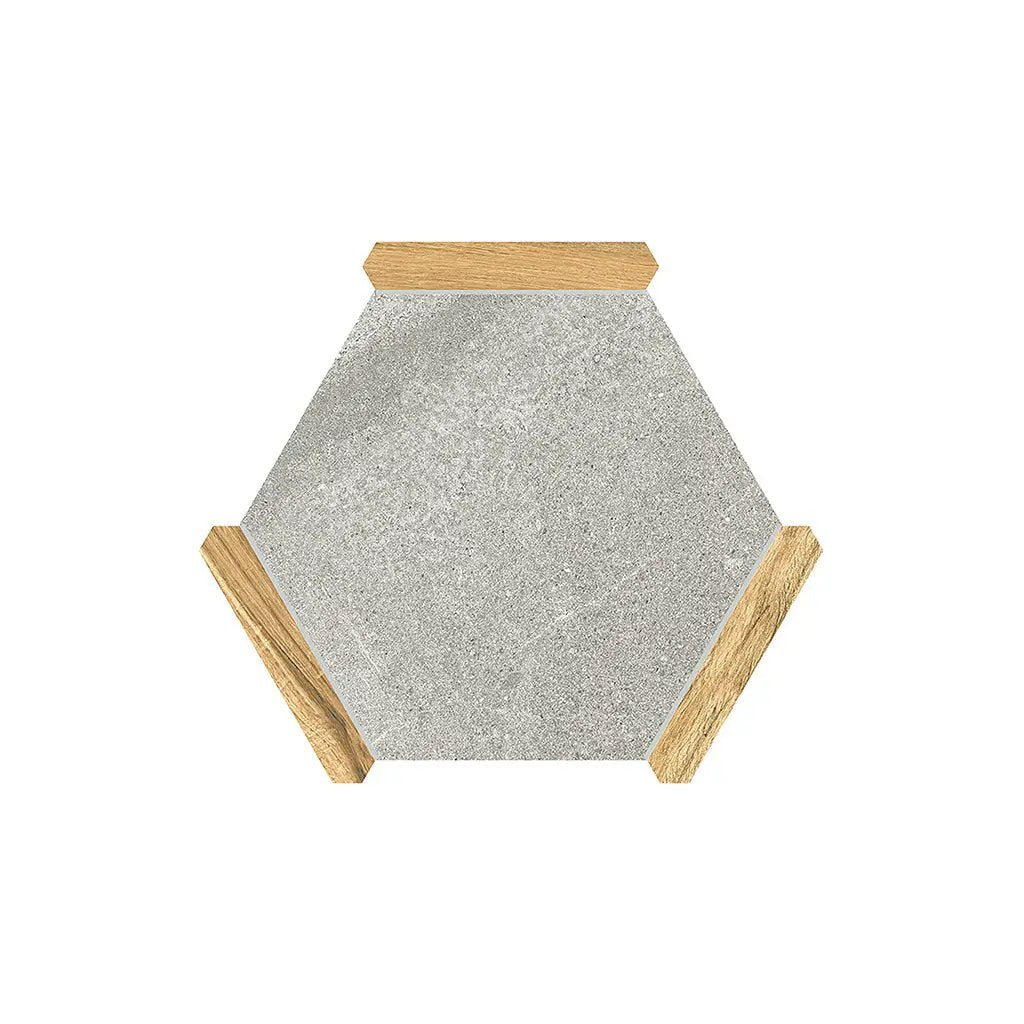 Cloud Gray Brown 9x10 Matte Hexagon Porcelain Tile (18 pack, 8.07 sq ft/case) by Apollo Tile