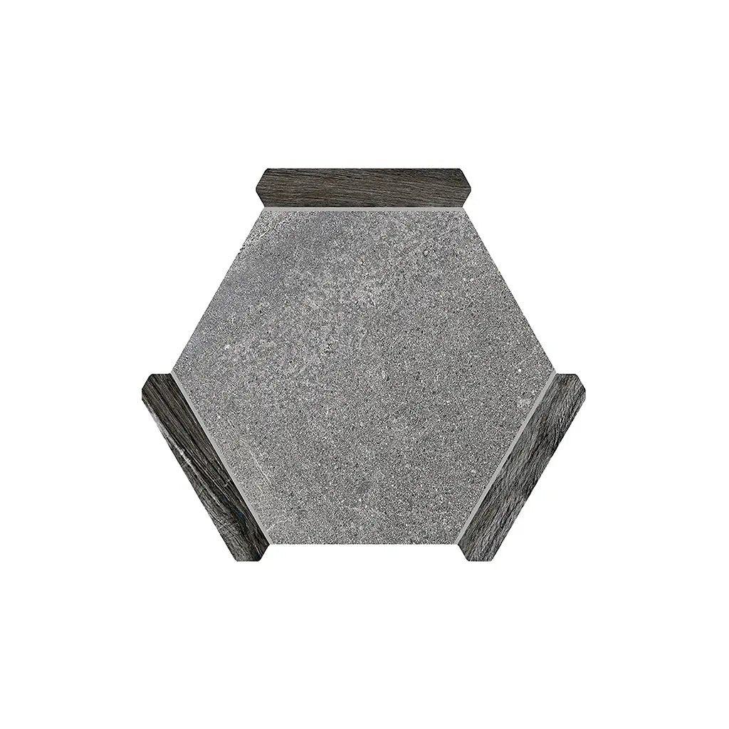 Fossil Gray 9x10 Matte Hexagon Porcelain Tile (18 pack, 8.07 sq ft/case) by Apollo Tile
