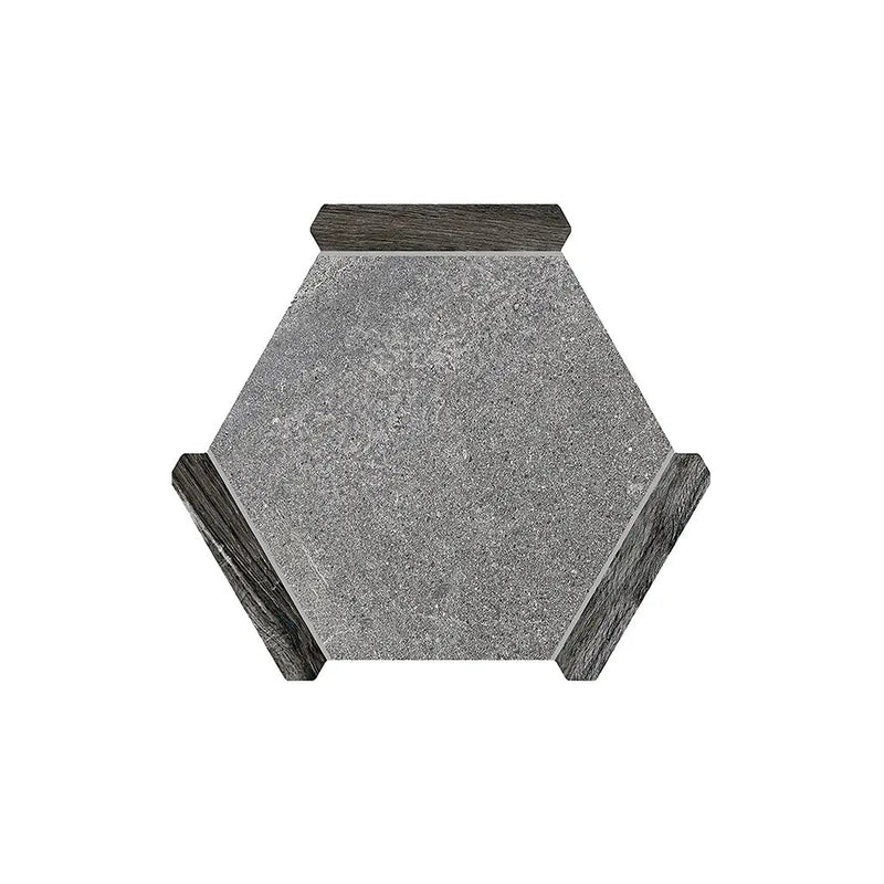 Fossil Gray 9x10 Matte Hexagon Porcelain Tile (18 pack, 8.07 sq ft/case) by Apollo Tile