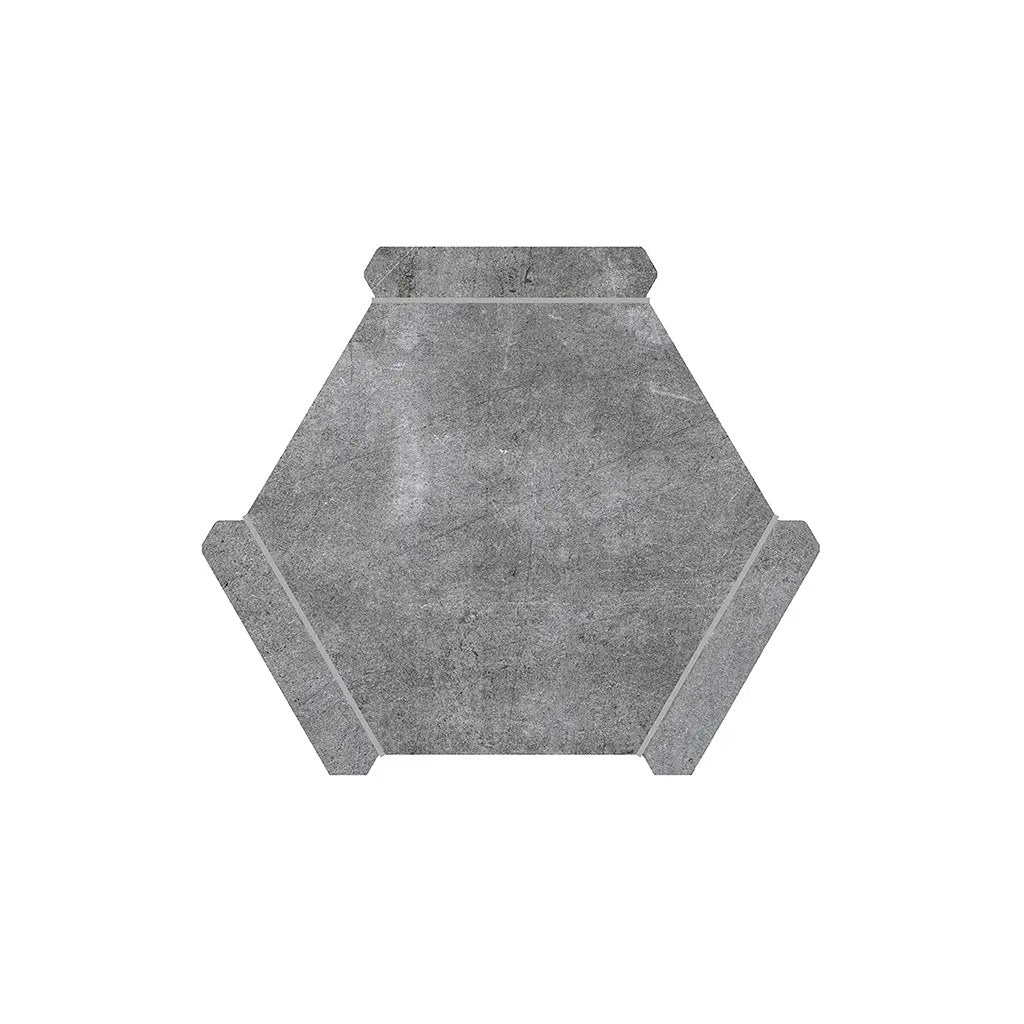 Coin Gray 9x10 Matte Hexagon Porcelain Tile (18 pack, 8.07 sq ft/case) by Apollo Tile