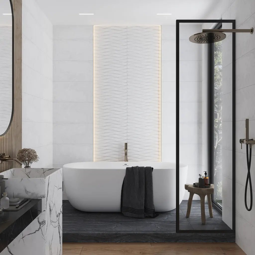 White 12x24 Matte Field Porcelain Tile (5 pack, 10.763 sq ft/case) by Apollo Tile