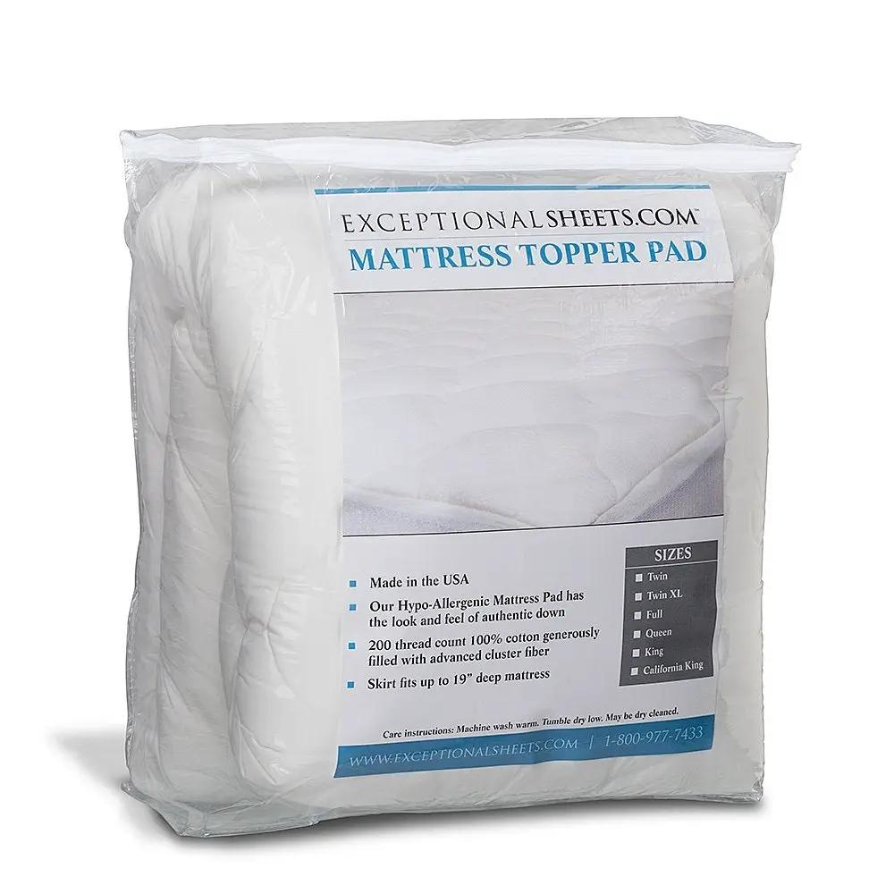 King size Extra Plush Mattress Pad - Hypo-allergenic by HomePacific