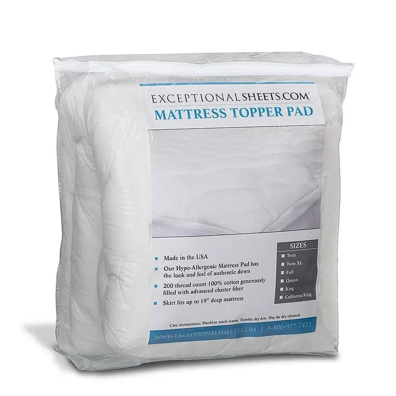King size Extra Plush Mattress Pad - Hypo-allergenic by HomePacific