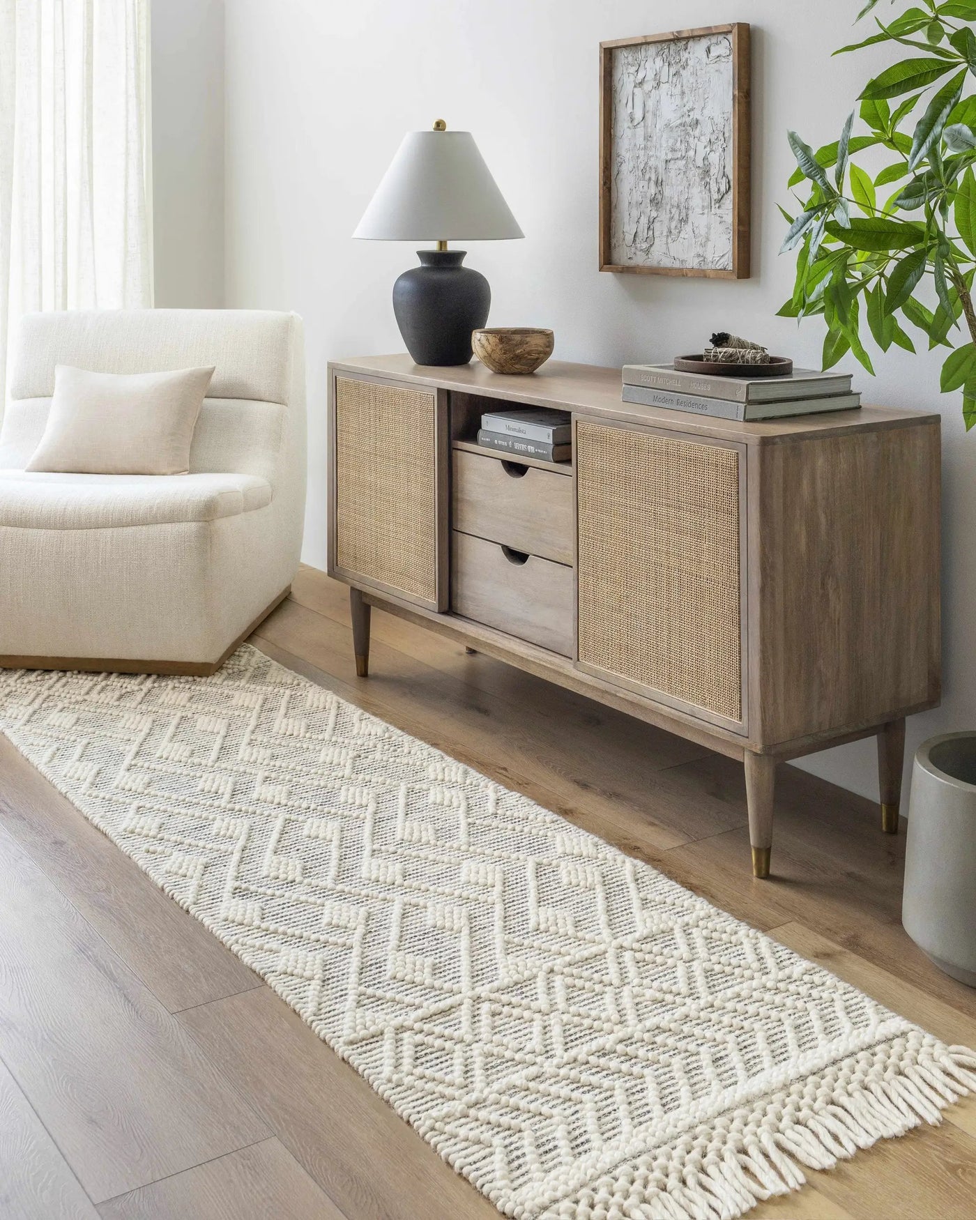 Erica Wool Rug with Tassels - Clearance by Boutique Rugs