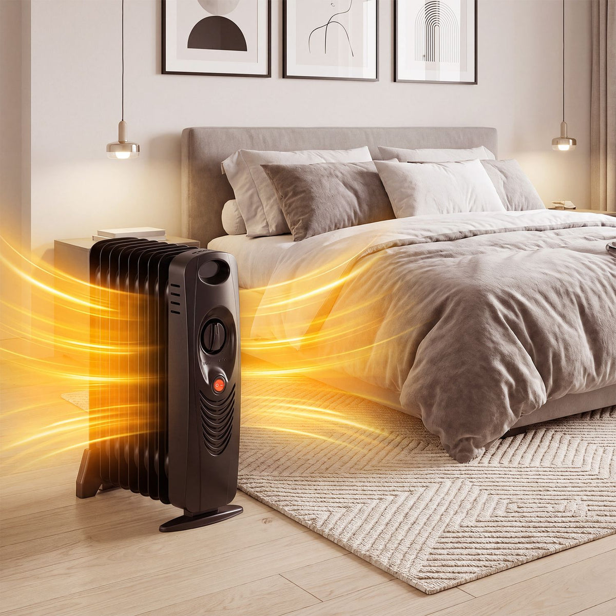 700 W Portable Mini Electric Oil-Filled Radiator Heater, photo 9 of 9