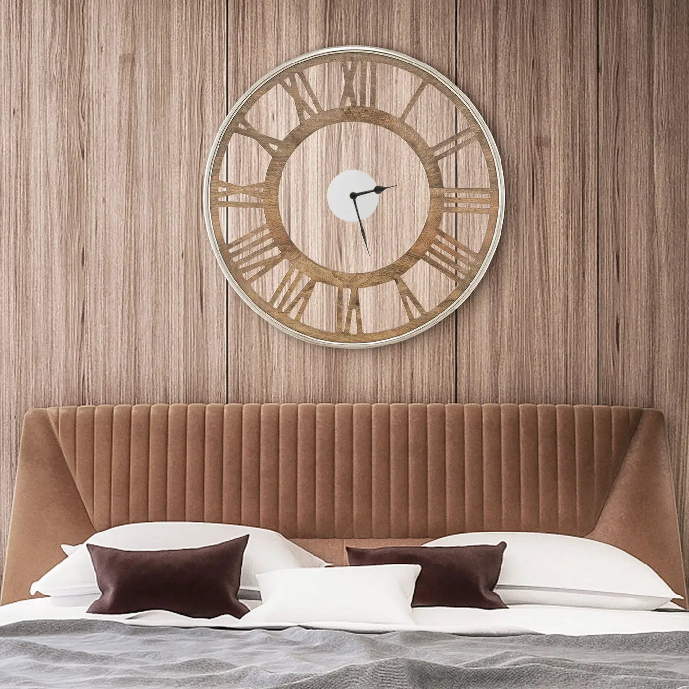 16-20 Inch Silent Wall Clock with Roman Numerals by DirectDeals