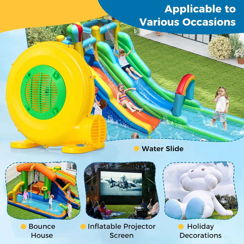 610W Bounce House Blower with Handle and Ground Stakes by DirectDeals