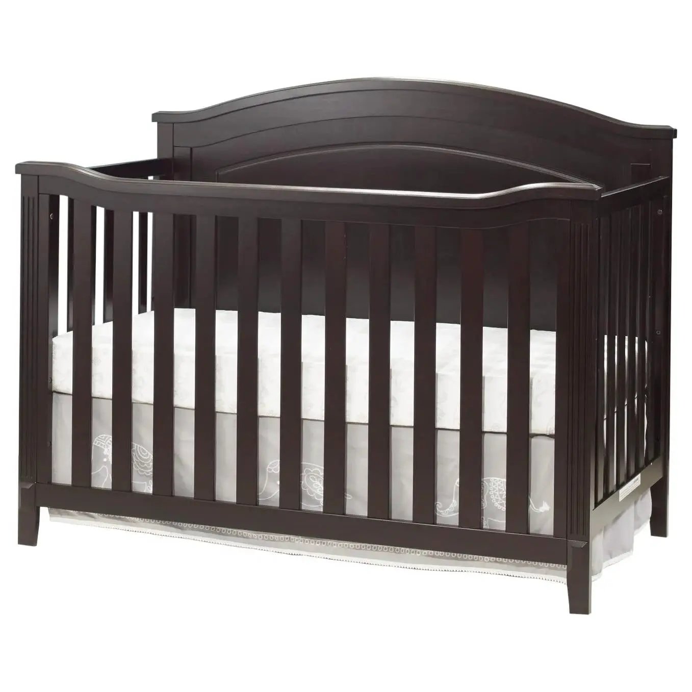 SF Home Espresso Solid Wood Convertible Crib - Toddler Bed Sold Separately by HomePacific