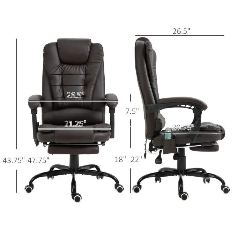 Espresso 7 Mode Vibrating High Back Executive Massage Adjustable Office Chair by HomePacific