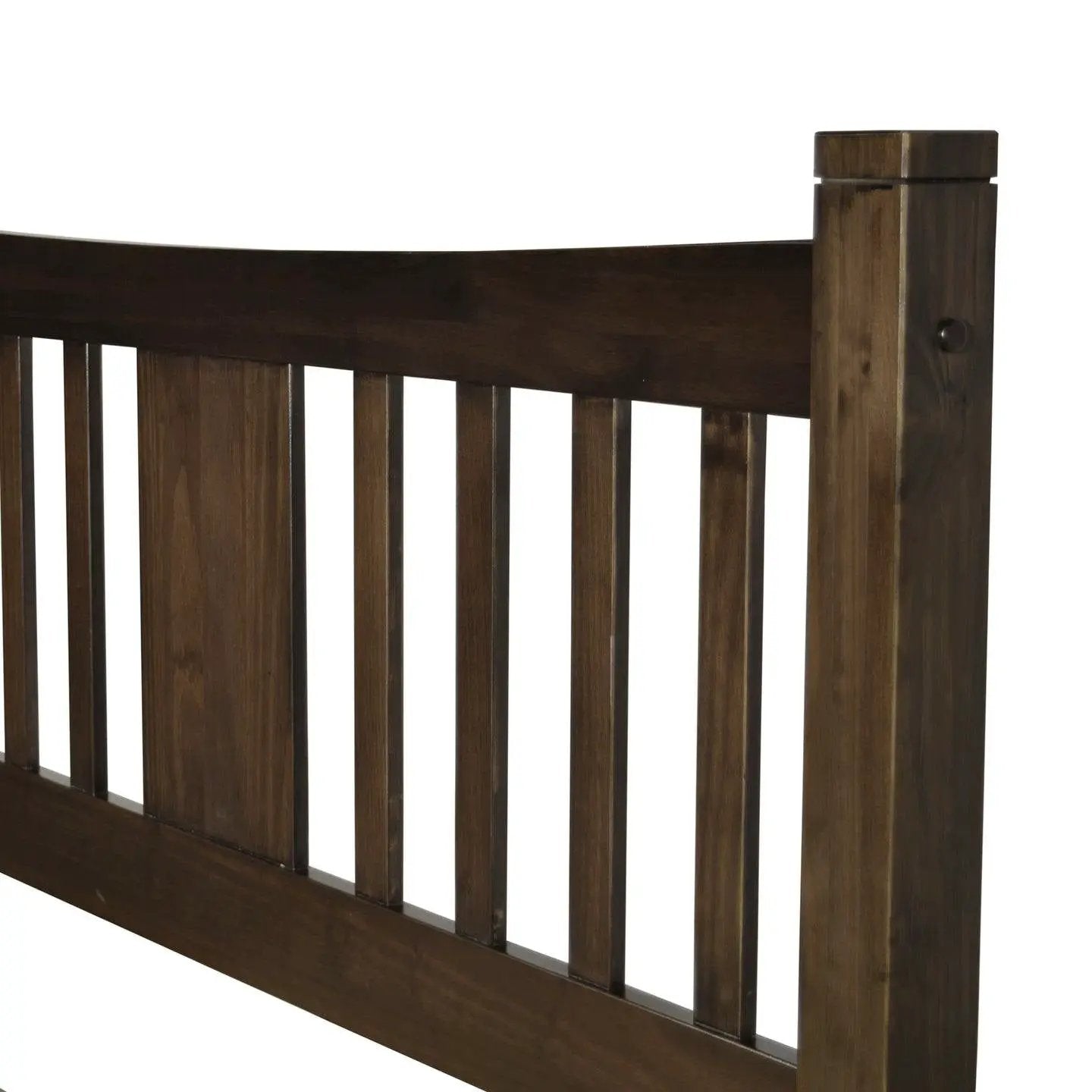 Queen Size Farmhouse Style Solid Wood Platform Bed with Headboard in Espresso by HomePacific