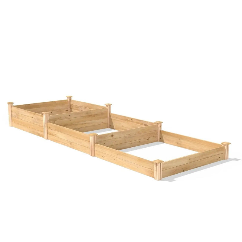4 ft x 12 ft Cedar Wood 3 Tier Raised Garden Bed - Made in USA by HomePacific
