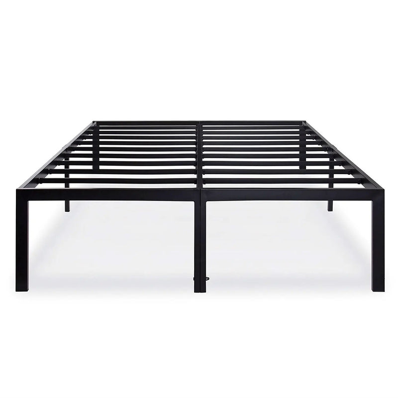 Queen size 18-inch High Rise Heavy Duty Metal Platform Bed Frame with Steel Slats by HomePacific