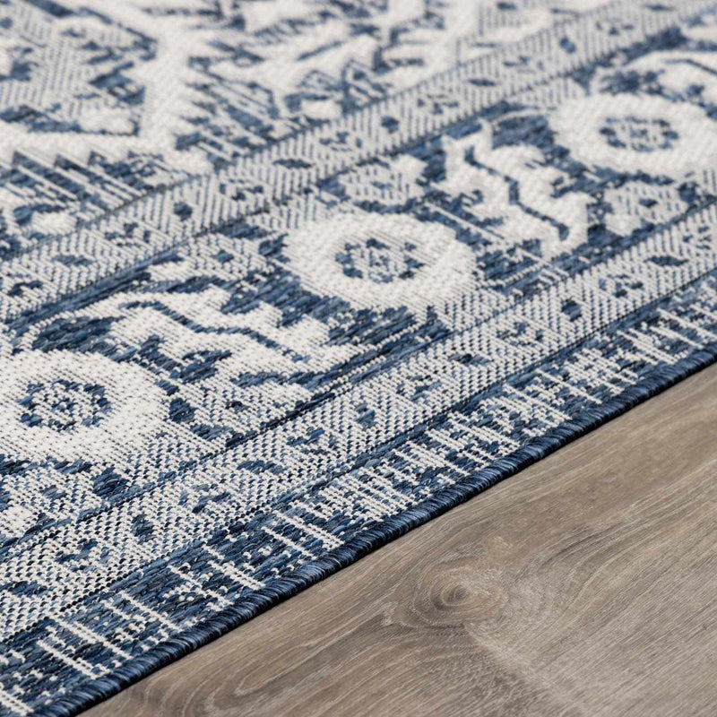 Etoile Navy Blue Performance Outdoor Rug by Boutique Rugs