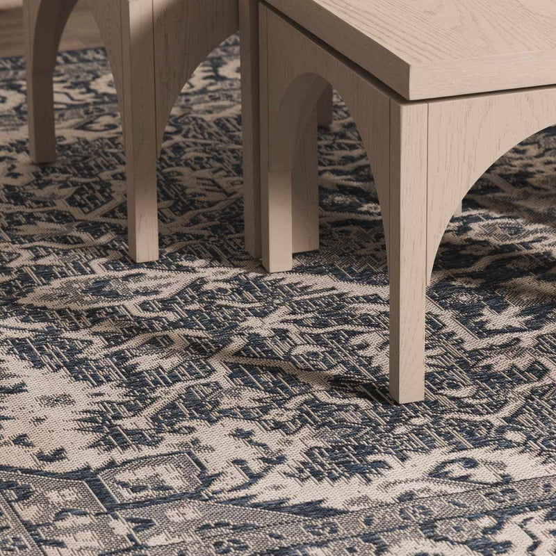 Etoile Navy Blue Performance Outdoor Rug by Boutique Rugs