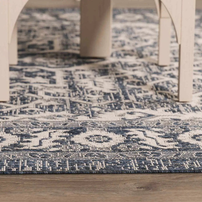 Etoile Navy Blue Performance Outdoor Rug by Boutique Rugs