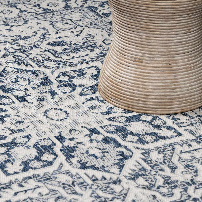 Etoile Navy Blue Performance Outdoor Rug by Boutique Rugs