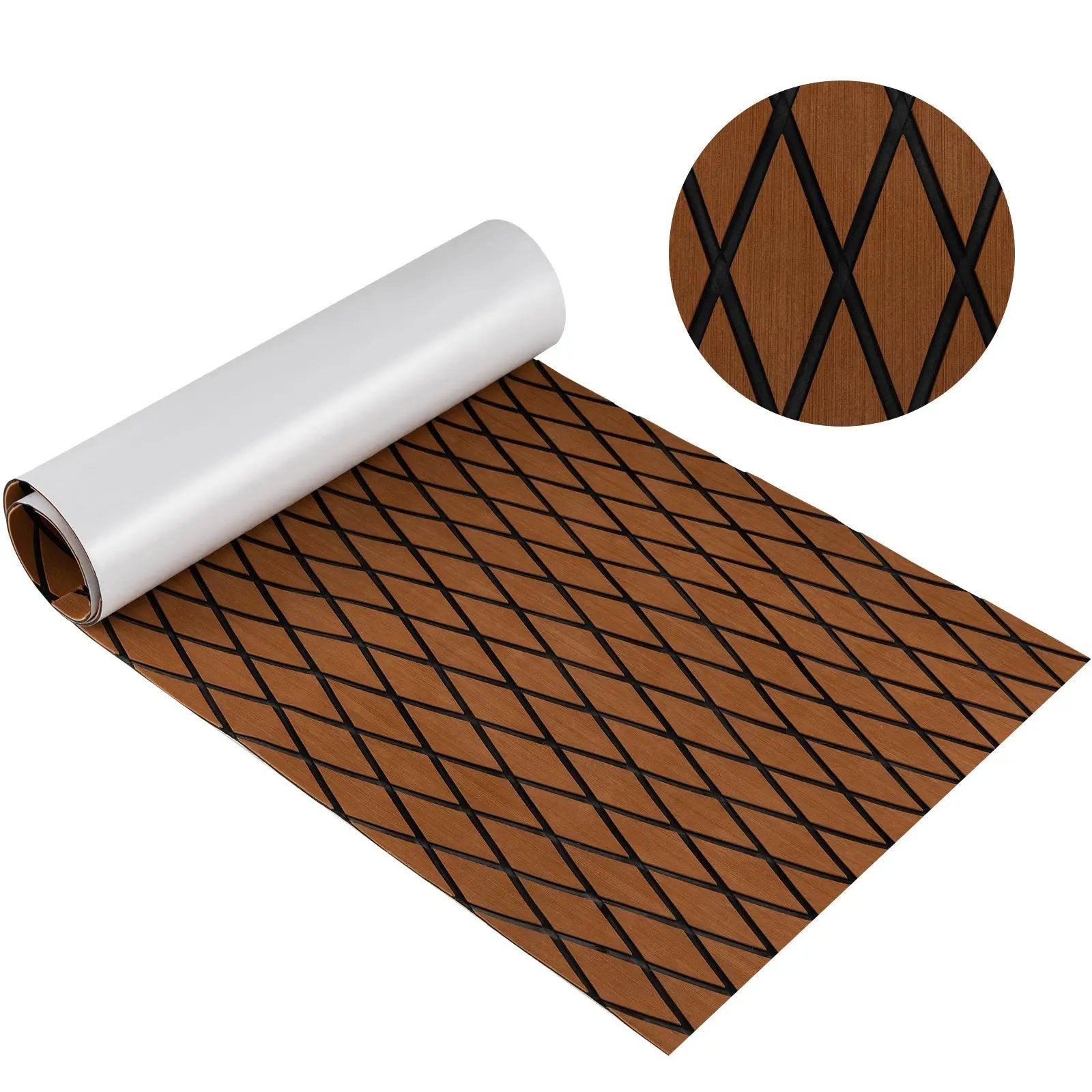 EVA Foam Boat Decking Sheet with Diamond Shape for Boat Surfboard-Brown by DirectDeals