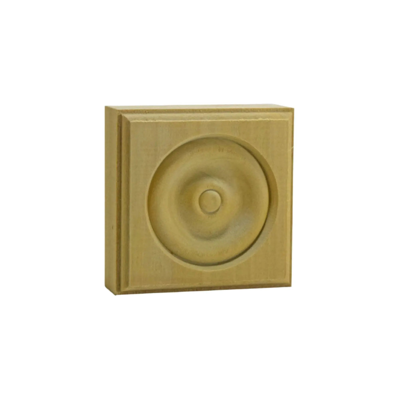 EWAP30 Rosette Casing Corner Block 1 inch x 3 inch Square Unfinished by NewMouldings