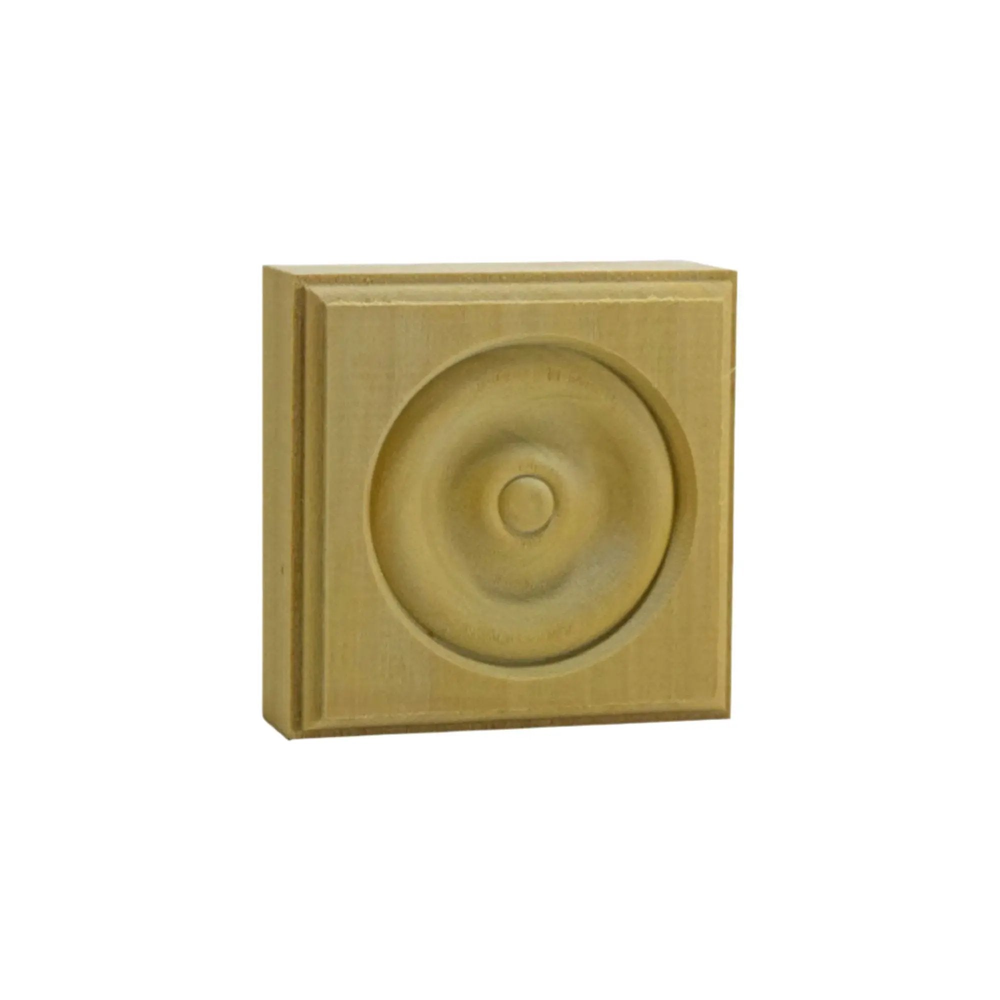 EWAP30 Rosette Casing Corner Block 1 inch x 3 inch Square Unfinished by NewMouldings