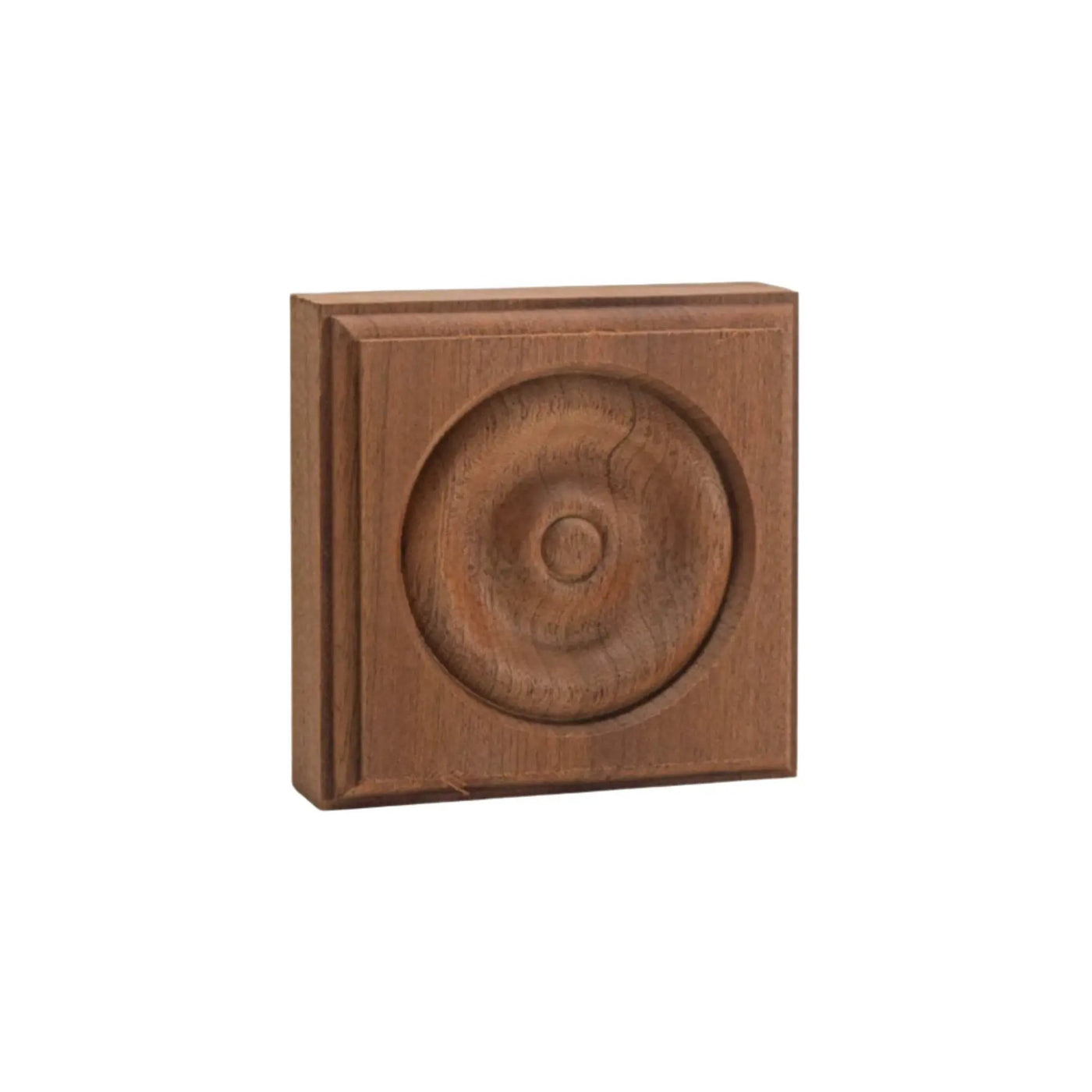 EWAP30 Rosette Casing Corner Block 1 inch x 3 inch Square Unfinished by NewMouldings