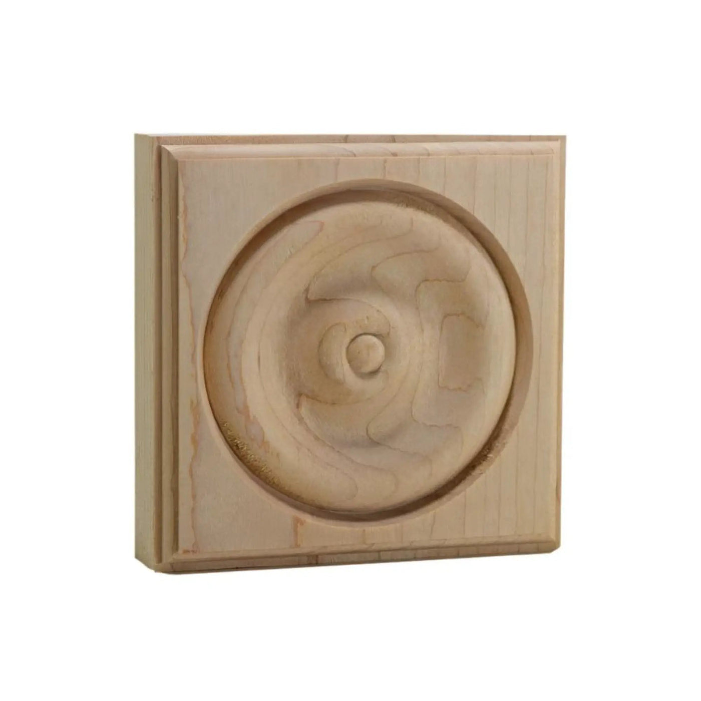 EWAP40 Rosette Casing Corner Block 1 inch x 4 inch Square Unfinished by NewMouldings