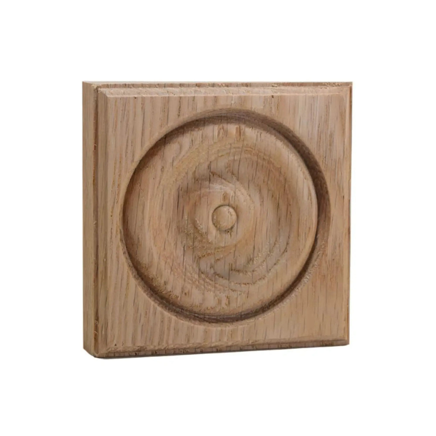 EWAP40 Rosette Casing Corner Block 1 inch x 4 inch Square Unfinished by NewMouldings